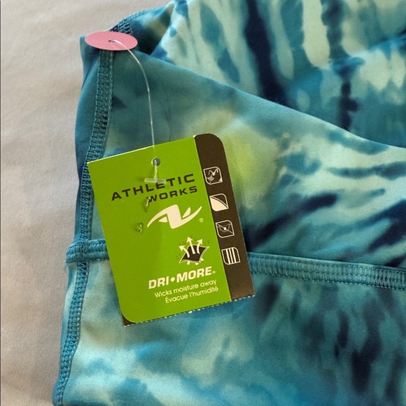 Athletic Works Sports Bra DRI-MORE TECH Blue and White Tie-Dye Women Sz XL, D34 - Picture 11 of 13